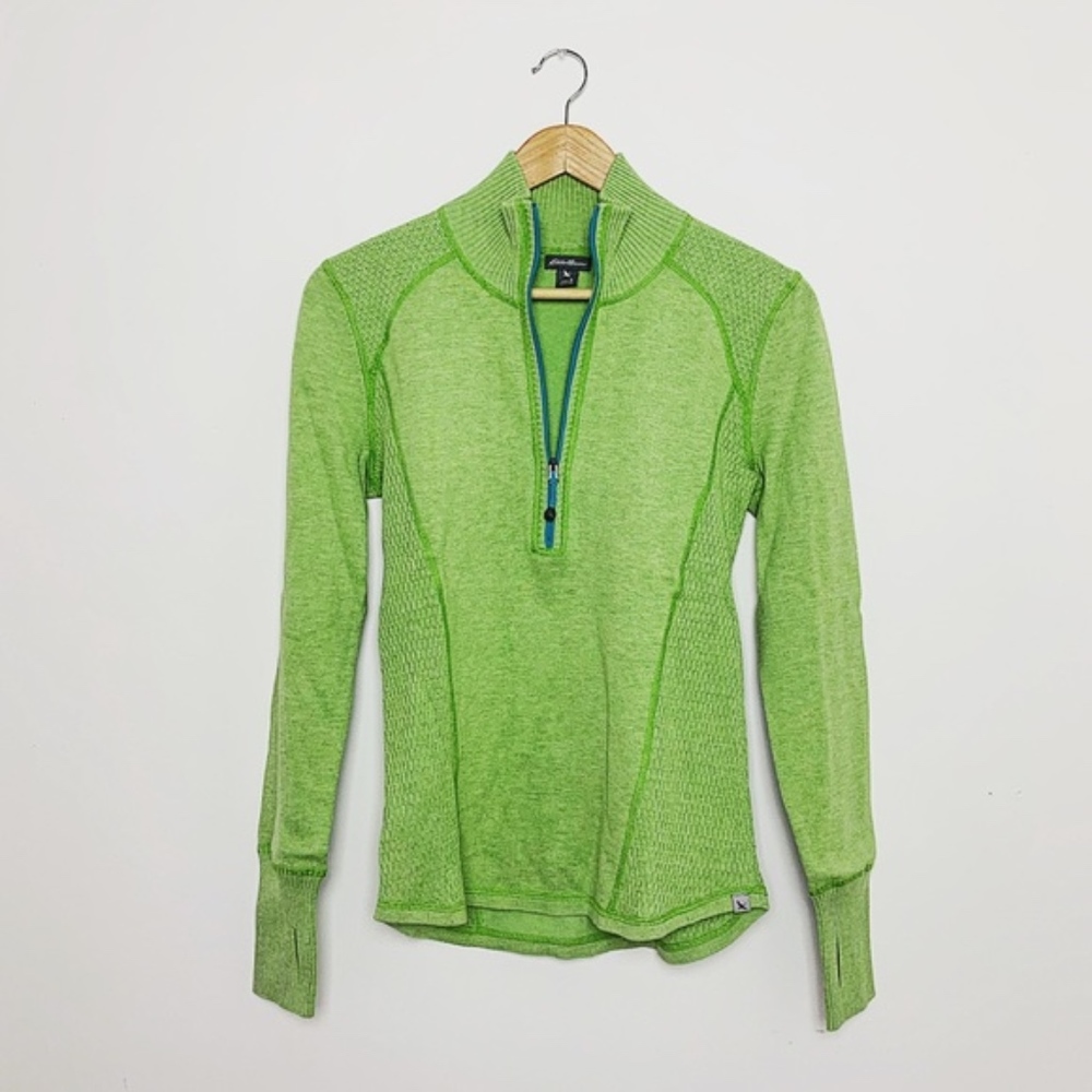 Eddie Bauer Green Half Zip Pullover